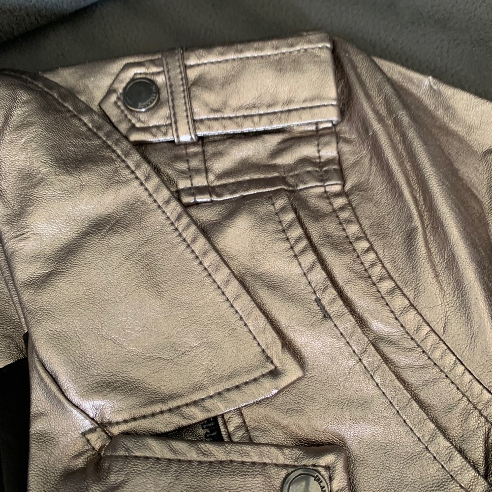 BLANK NYC Gold Metallic Moto Jacket - Picture 6 of 10